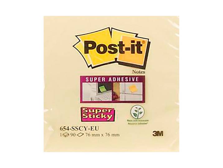 Post-it Super Sticky 76x76 mm gelb, 6 Stück