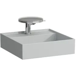 LAUFEN Kartell Handwaschbecken 8153317598151, 46x46cm, grau, 2 Hahnlöcher, Saphirkeramik