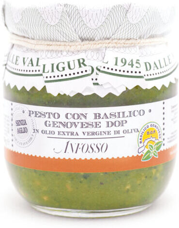 Olio Anfosso Pesto con basilico genovese 180g senza aglio