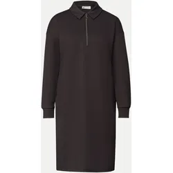Knielanges Sweatkleid 17874-black coffee 38