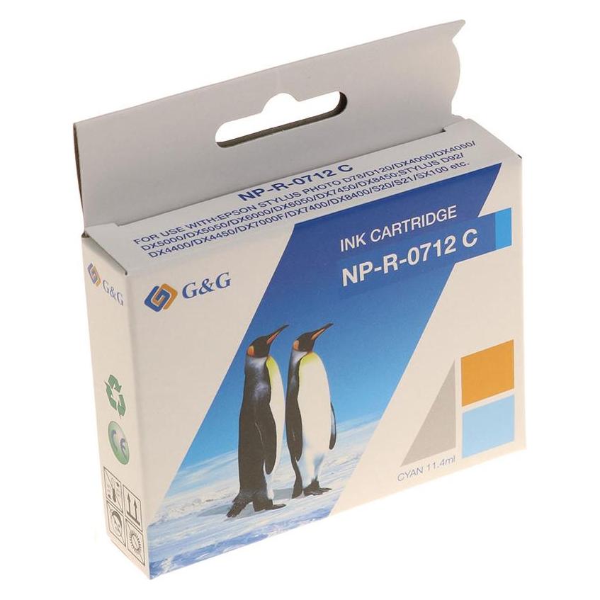 G&G Tintenpatrone, Cyan, Kompatibel mit Epson T0712 (3545)