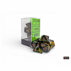 Chessex Würfel - Brush Deep Forest/gold (7-Würfelset) 302977