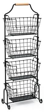 Mikasa Gourmet Basics Laguna 4-Tier Basket, Black - 1-pc