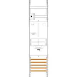 f-tronic 7141401 Zählerfeld Z1BL-HSS, 1-feldrig, H=1050mm, 1-3.HZ lange Kabel, 1 HSS Z1BLHSS