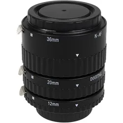 Meike Converter spacers Macro Af autofocus Do Nikon (s) (Makro Konverter, Nikon F), Objektivkonverter, Schwarz