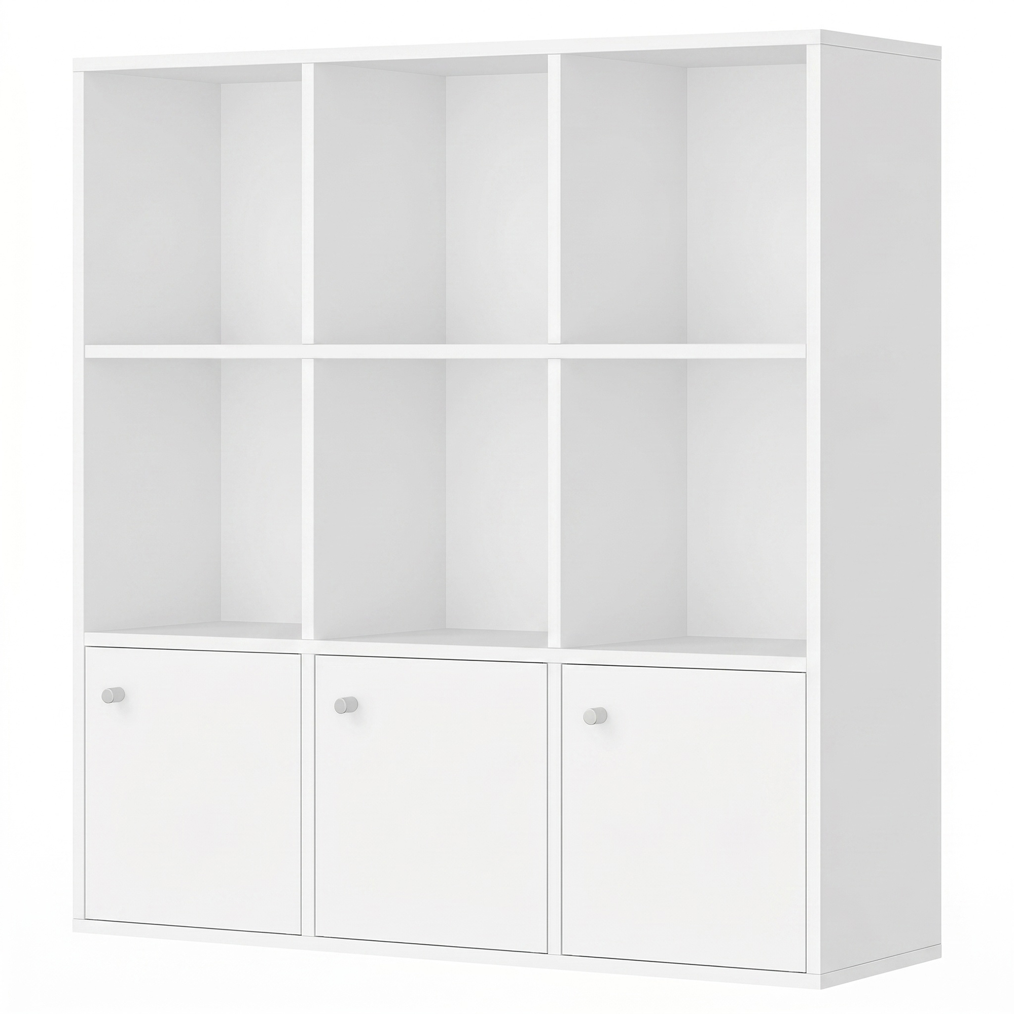 VASAGLE 3 stufiges Bücherregal, Aufbewahrungsregal, Standregal LBCB3533WT