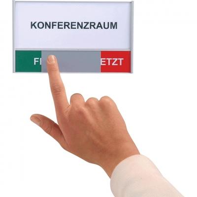 Schild I Silver Kombi-Raumschild, inklusiv Befestigungsmaterial, Aluminium, 180x108mm