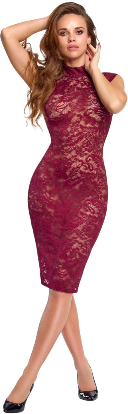 Cottelli - lace see-through dress (burgundy) - M