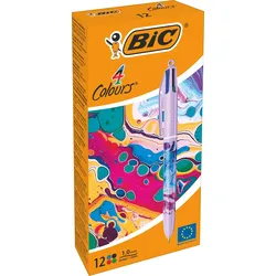 BIC® 4-Farben-Kugelschreiber 4 Colours Hydro, Schreibfarbe: farbsortiert