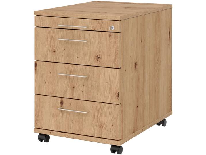 Rollcontainer Office Asteiche Holzwerkstoff B 42.8 H 59 cm - Rollcontainer