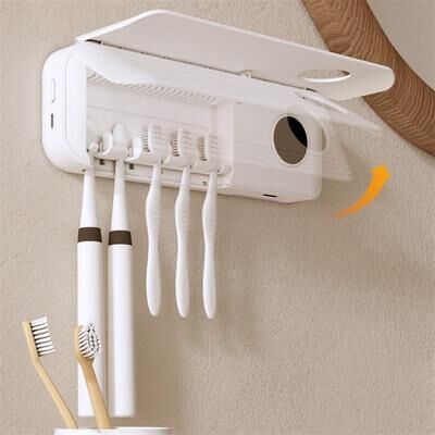 Inspired Deals Smart UV Toothbrush Sterilizer & Drying Holder With Auto Sensor And Temperature Display Smart UV Toothbrush Sterilizer & Drying Holder With Auto Sensor And Temperature Display