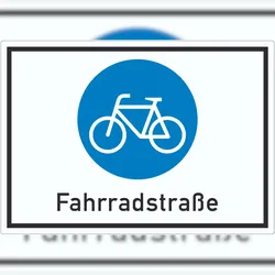 HB-Druck Aufkleber Fahrradstraße Symbol A7 (74x105mm)