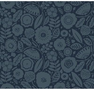 Christiane Lemieux Lemieux et Cie Camille Blossom Indigo Wallpaper