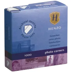 Henzo, Fotokleber + Posterkleber, Photo corners white 1000x24
