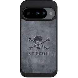 Nivocase Handyhülle für Google Pixel 10 Hülle NIVOpure Case Schwarz Beton FC St. Pauli Logo (Google Pixel 10), Smartphone Hülle, Schwarz