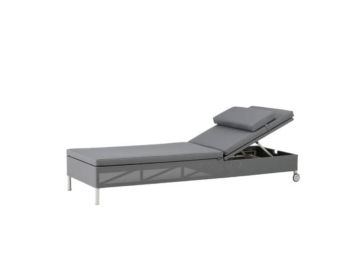 Cane-line Chaise longue Rest Cane-Line Natté grey, simple