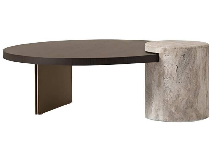 Xlmoebel Couchtisch Holzbrauner Design-Tisch für Wohnzimmer im zeitlosen Stil (1-St., Couchtisch), Hergestellt in Europa