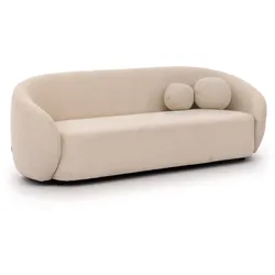 3-SITZER-SOFA Roundi Cremeweiß Bouclé