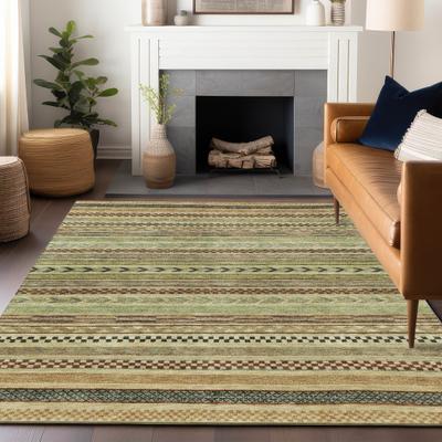 Addison Rugs Machine Washable Indoor/ Outdoor Stripe Abstracts Chantille Rug