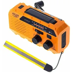 Adler Crank powered Radio (AM, FM), Radio, Orange, Gelb