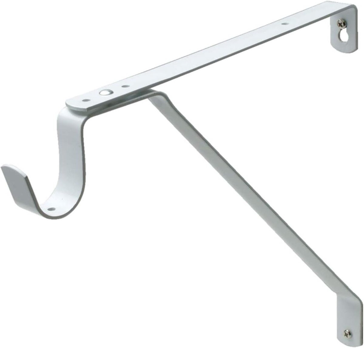 Verstelbare plankbeugel voor wandmontage - Heavy duty metalen planksteun - Wit - 31 cm