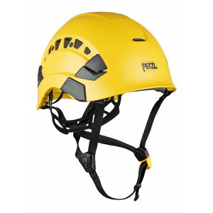 Petzl Schutzhelm Vertex Vent, EN 397, EN 12492, mit 6-Punkt-System & Kinnriemen, Größe 53-63, gelb