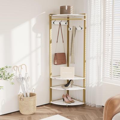 Yun Corner Coat Rack With 6 Double Hooks