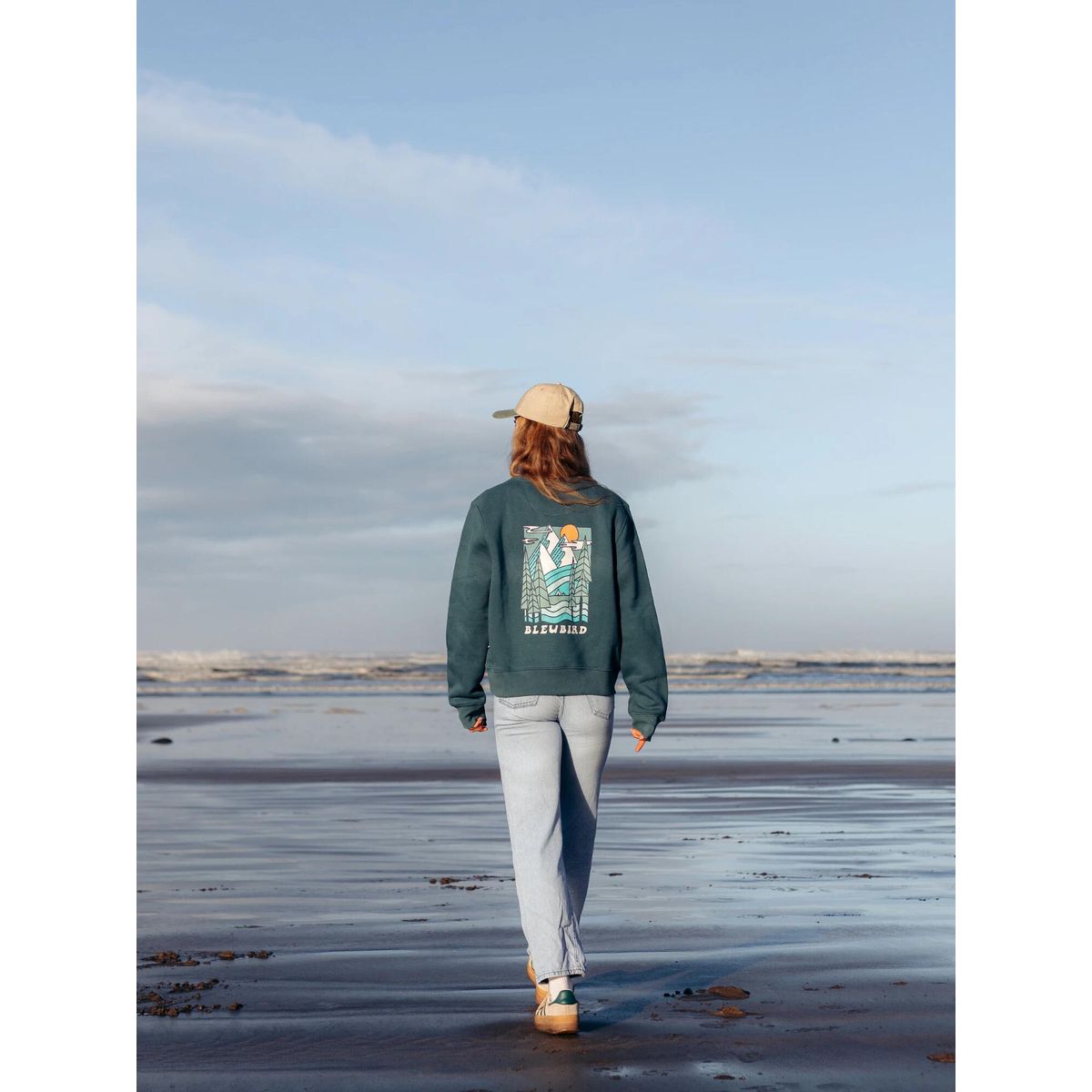 Bleubird Trailhead Womens Crew - Marine marine L CROPCREW-TRAIL-MARINE-L