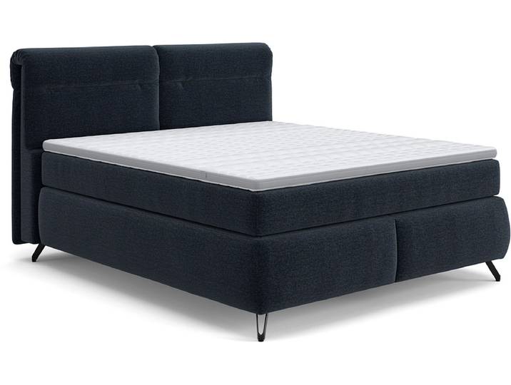 Boxspringbett SWISS HOME STYLE AMBER blau 180x200cm fest