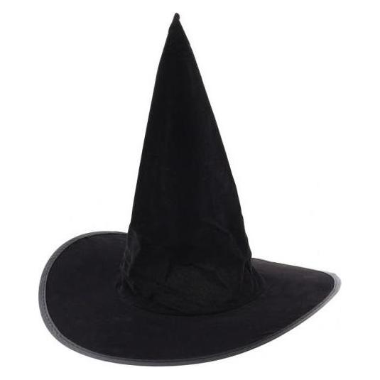 GoDan A witch's hat flocked for Halloween - 1 pc universal (500163)