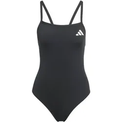 ADIDAS Damen Badeanzug mit dünnen Trägern und V-förmigem Rückendesign, Größe 42 in Schwarz Schwarz