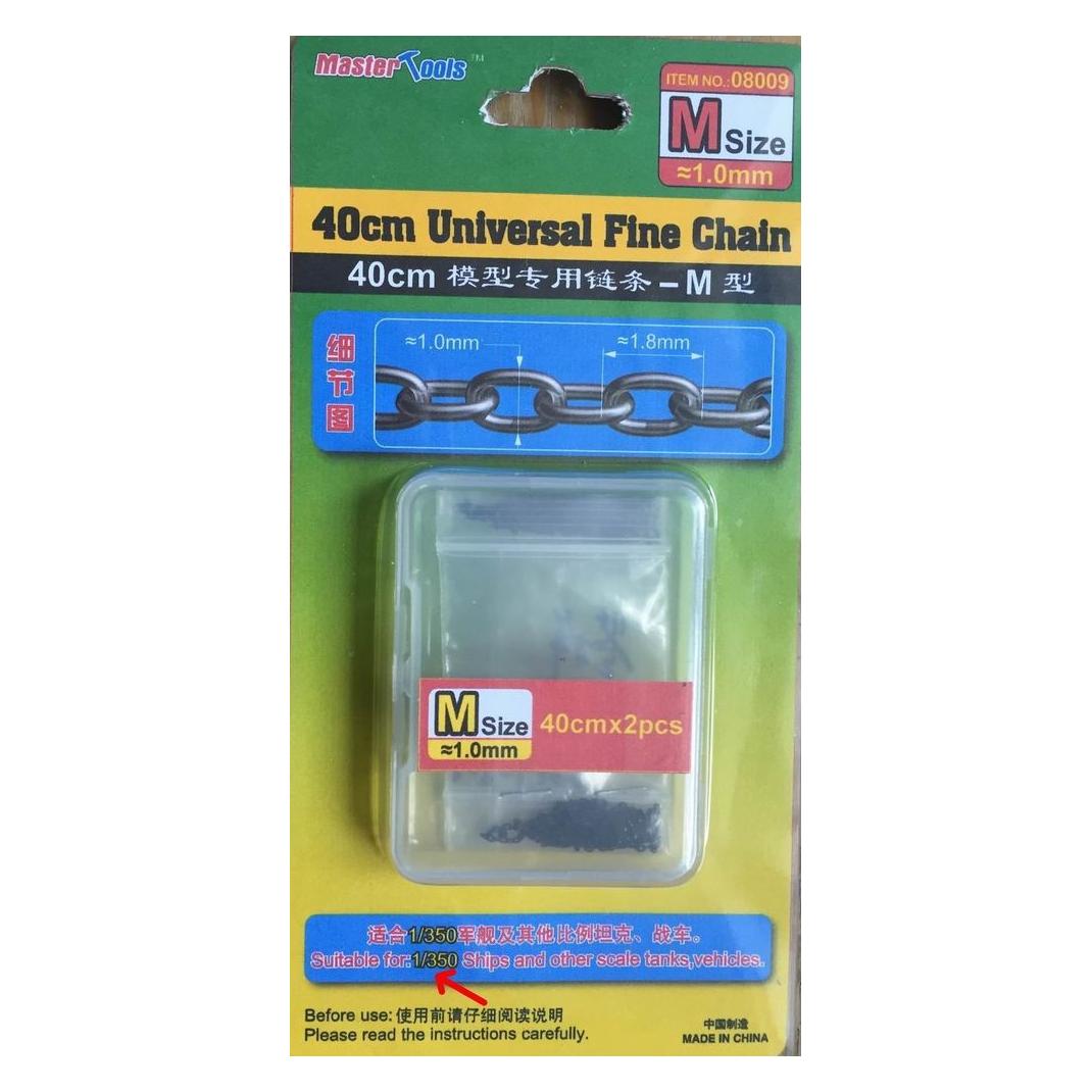 Master Tools 40CM Universal Fine Chain M Size 1.0mmX1.8mm (08009)