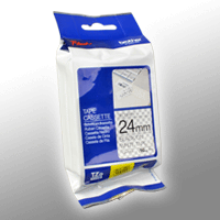 Brother P-Touch Band TZe-SE5 schwarz auf weiß 24mm x 8m laminiert Siegelband