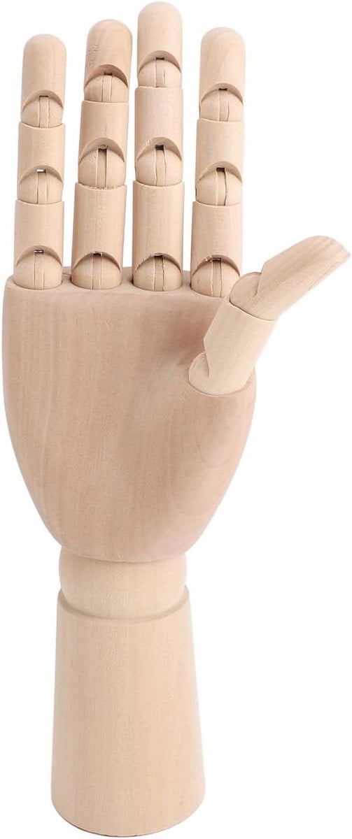 Gelede houten mannequin voor artistieke tekenoefeningen