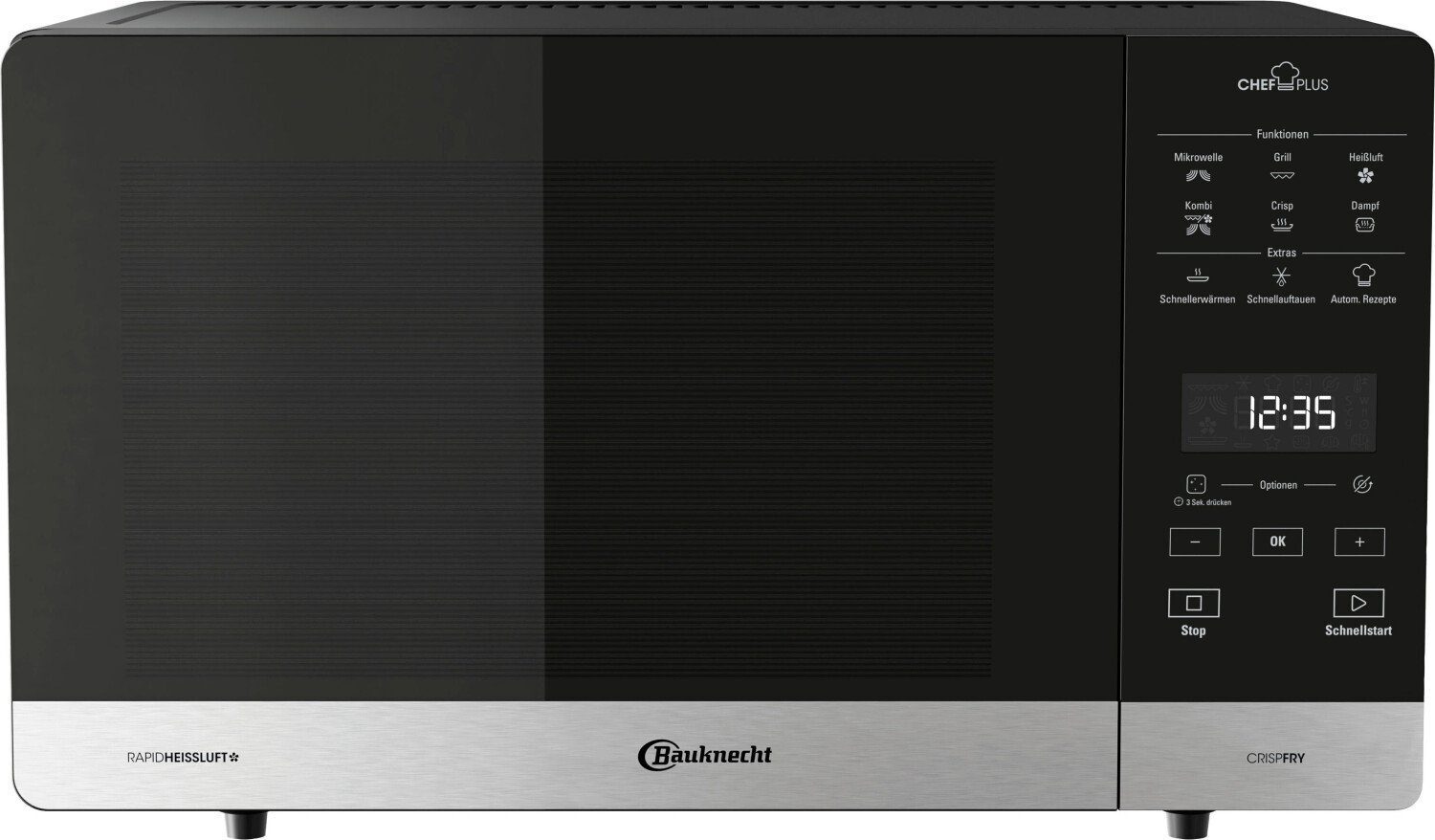 Bauknecht MW 59 MB, Arbeitsplatte, Kombi-Mikrowelle, 25 l, 800 W, Eingebautes Display, Berührung