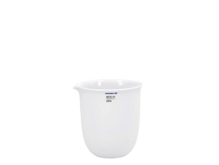 KPM Berlin LAB Gießer 140 ml, minimalistisches weißes Porzellan Milchkännchen H 8 cm, handgefertigter kleiner Sahnegießer im Geschenkkarton