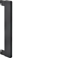 Hager BR100WK9011 Abschlussstück für Wand-Blende zu BR/A/H/S/N Breite 100mm Stahlblech grschwarz