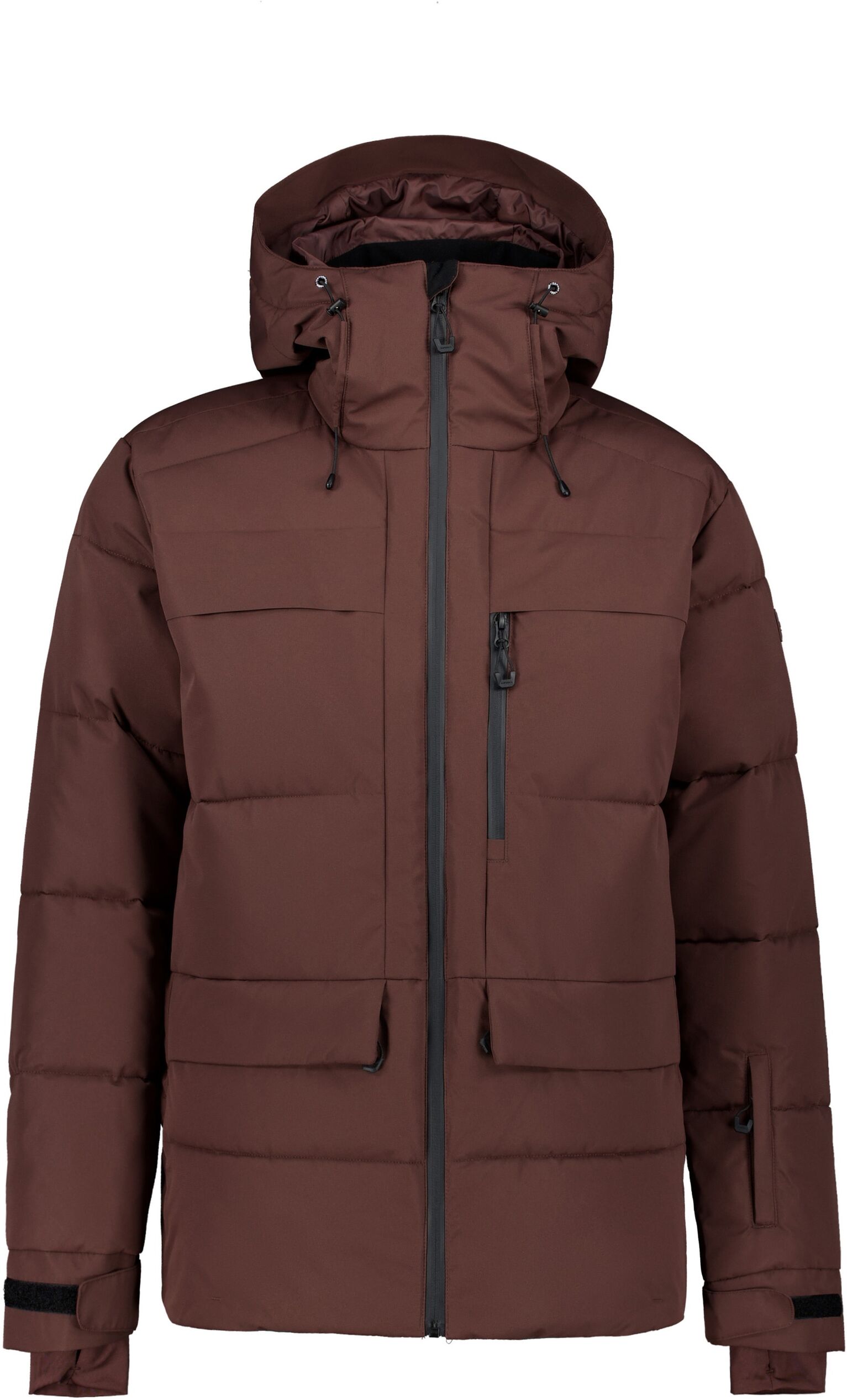 Skijacke ICEPEAK "Icepeak Jacke Channing", Herren, Gr. 48, schokoladenbrau, Stoff, 100% Polyester, normal, Jacken Skijacke