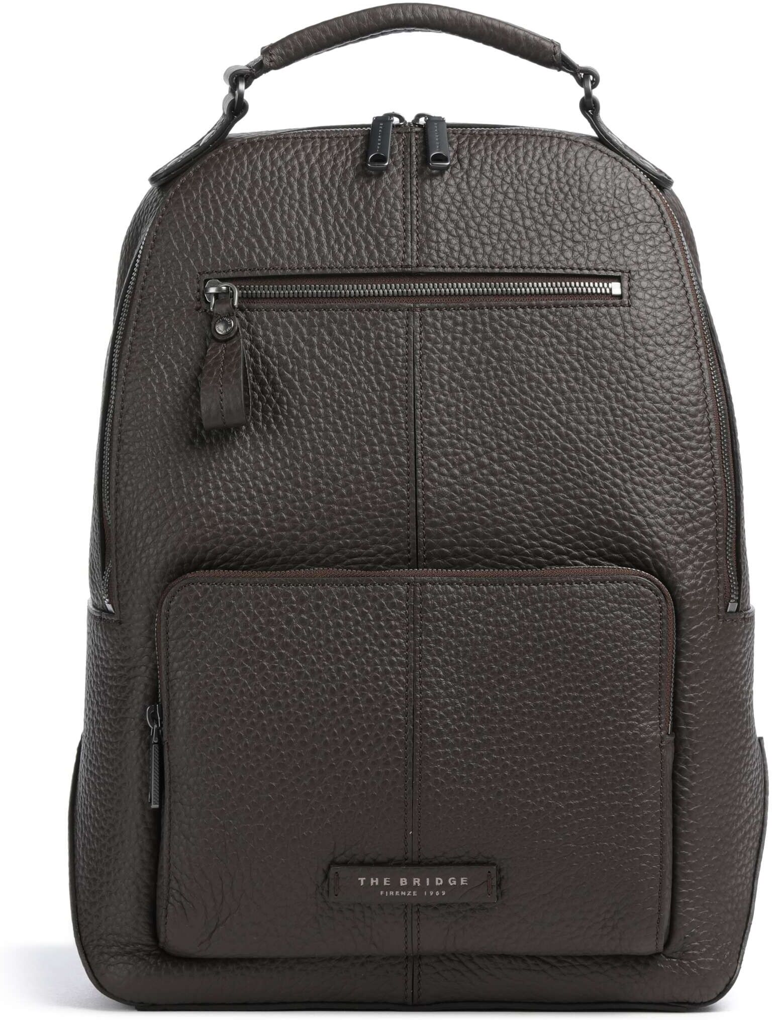 The Bridge Manfredi Rucksack aus Leder, braun