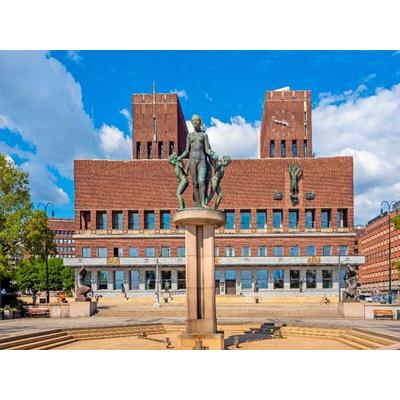 CALVENDO Puzzle Das monumentale Rathaus von Oslo | 1000 Teile Lege-Größe 64x48cm Foto-Puzzle für glückliche Stunden, Sonstige von , Calvendo Puzzle