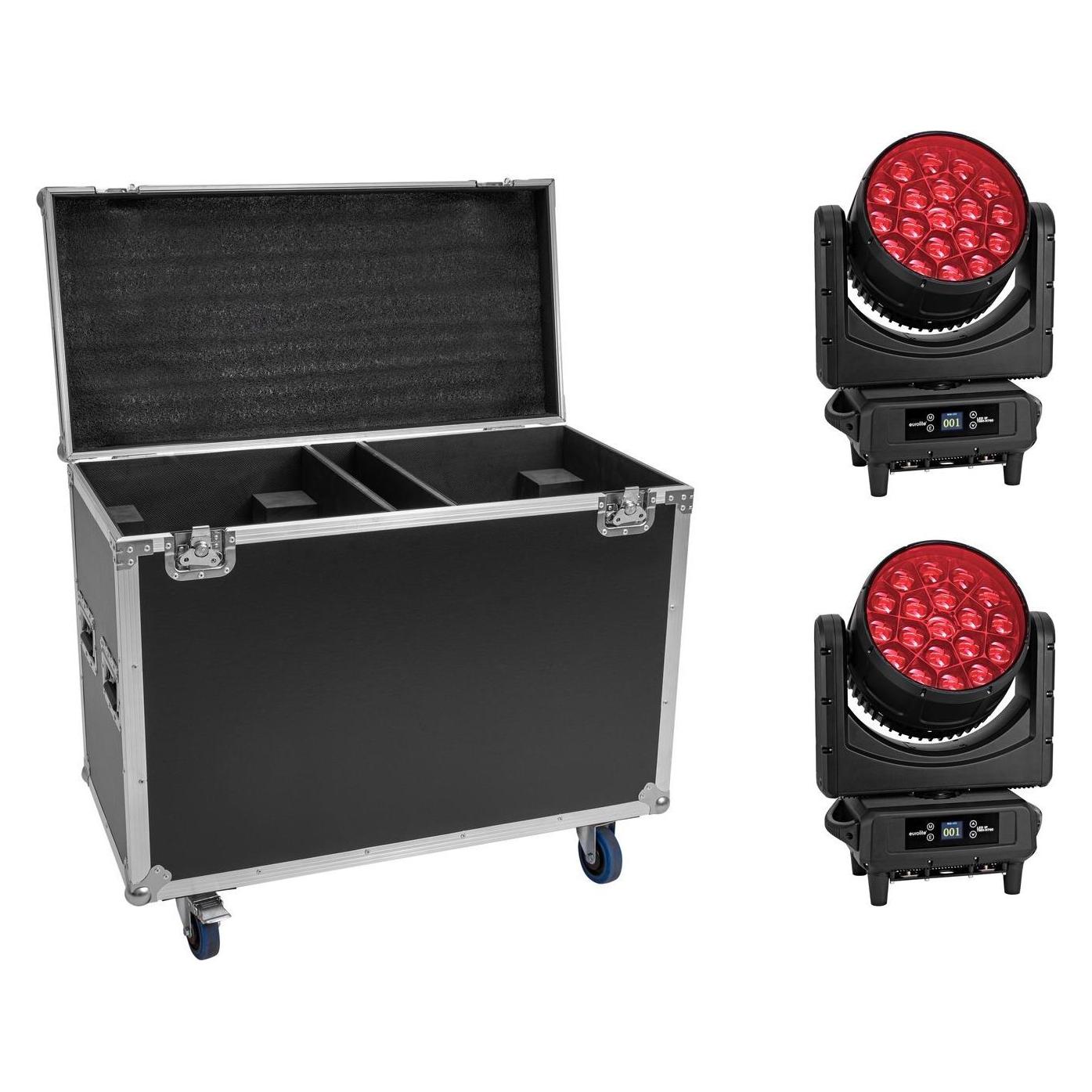 Eurolite Set 2x LED IP TMH-H760 + Case mit Rollen (40 W, LED) (20001018)
