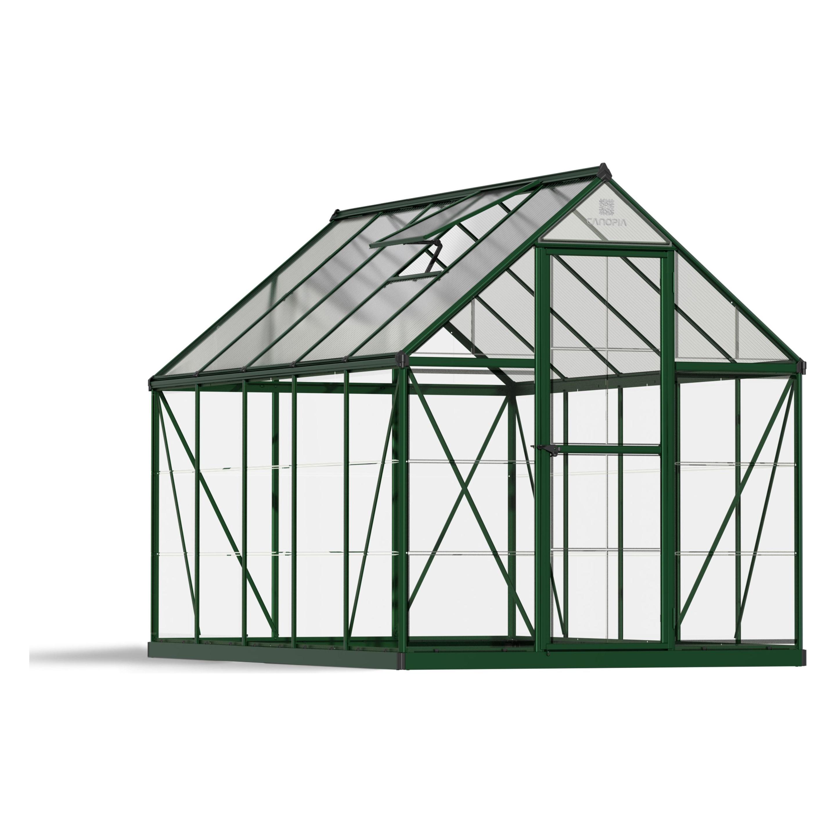 Palram Gewächshaus Hybrid 185x306cm Grün (69204709)