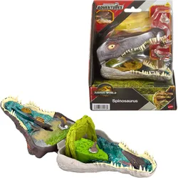 Jurassic World Rebirth, kleines Abenteuer-Spielset in Form eines Spinosaurus-Kopfes, interaktive Funktionen und Figuren