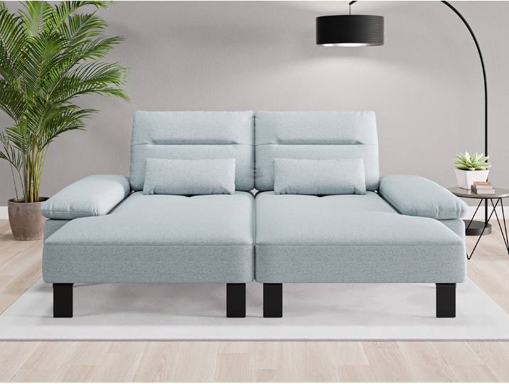 Loveseat Tokio - Blau (Pastellblau) - Feiner Strukturstoff