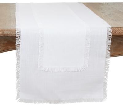 Saro Lifestyle Fringe Design Table Runner
