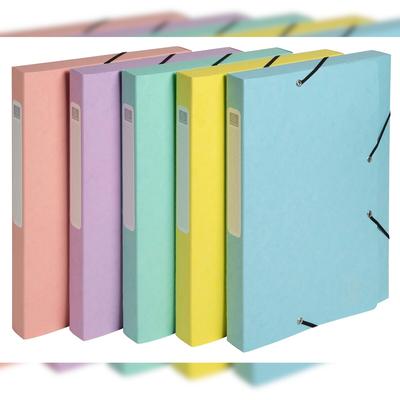 Exacompta 18560E 10x Archivbox Cartobox A4 Colorspan, Rückenbreite 25mm, wird flach geliefert, Aquarel - Farben sortiert