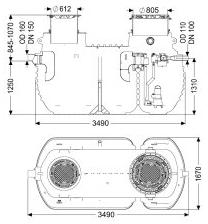 KESSEL 96010-DR-120B Fettabscheider EasyClean ground
