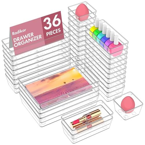 Radikor 36-delige ladeorganizer voor keuken, badkamer en slaapkamer