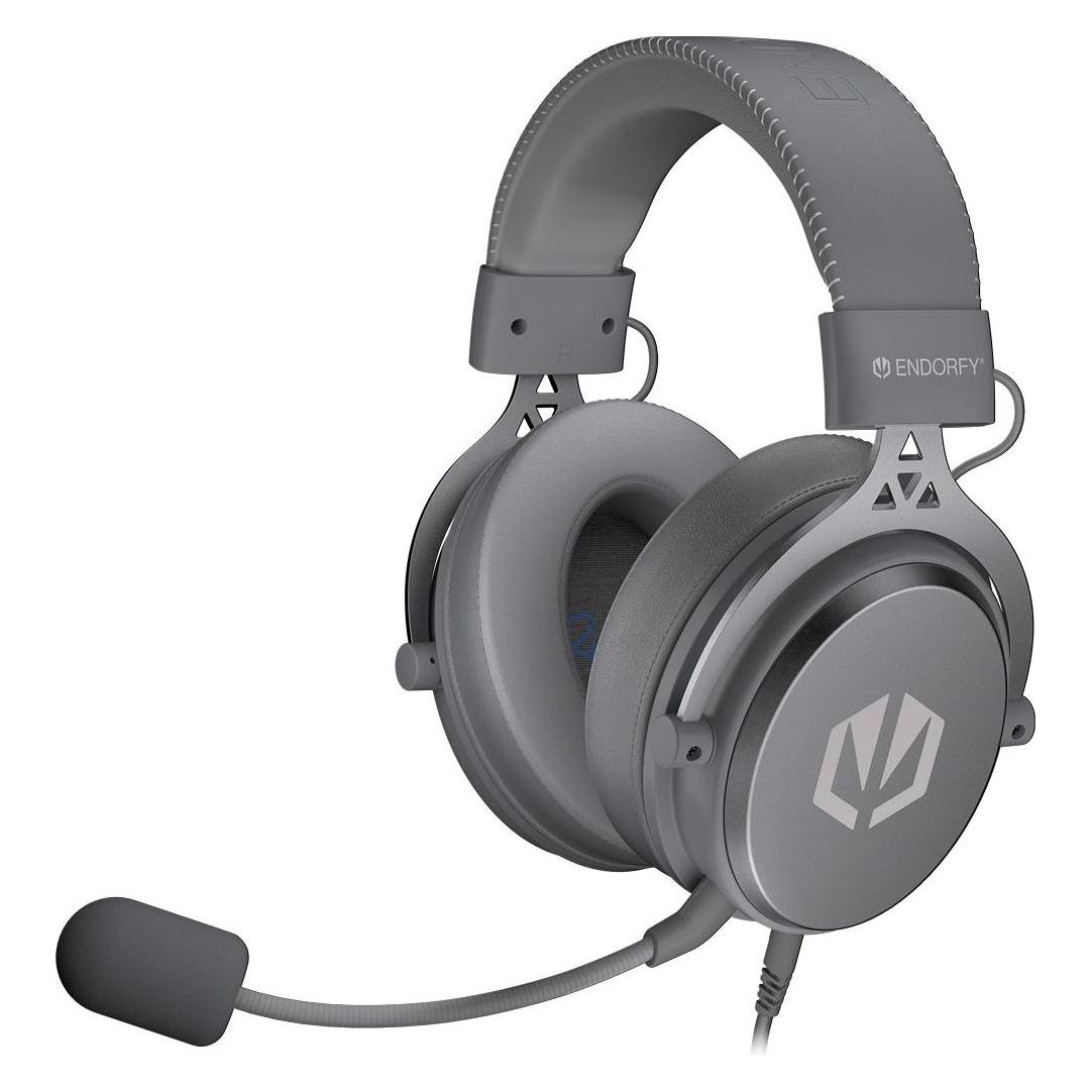Endorfy VIRO Plus USB Alt Gray (dunkelgrau, USB-A, 3.5 mm Klinke, 7.1-USB-Soundkarte) (Kabelgebunden) (EY1A013)