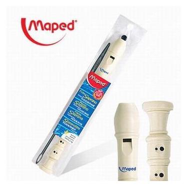Maped Kunststoff-Fl"te, Griffl"cher "Modern", weiá (040701)